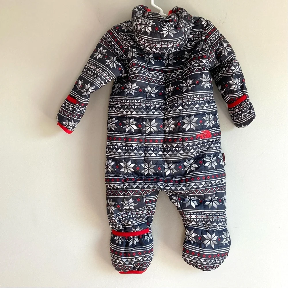 The North Face Thermoball bunting snowsuit baby 6-12 months fair isle Sherpa zip_2